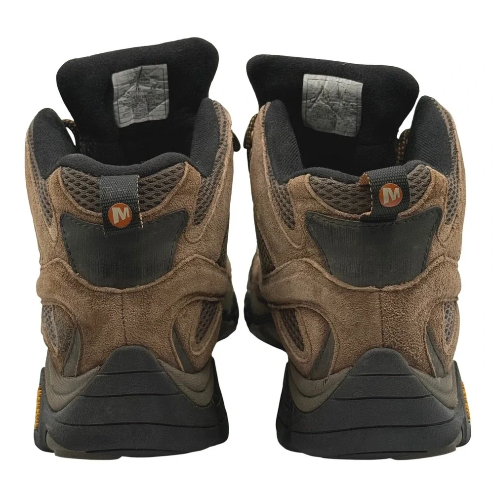 Merrell Moab 2 Mid Waterproof Hiking Boots Vibram Men's Size 10.5 Earth Brown